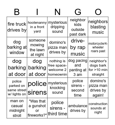 Home Alone Friday Night BINGO Card