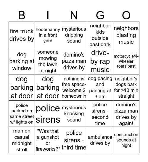 Home Alone Friday Night BINGO Card