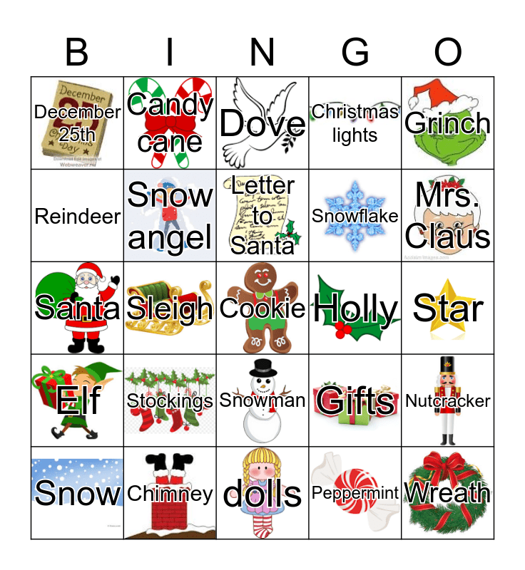 Christmas Bingo Card