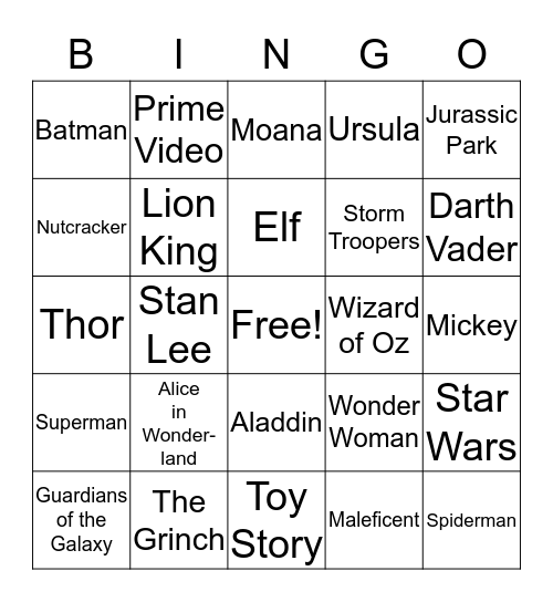 PEAKO Bingo Card