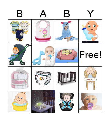 Dhara's Baby Shower Bingo Card
