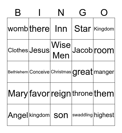 Christmas BINGO  Bingo Card