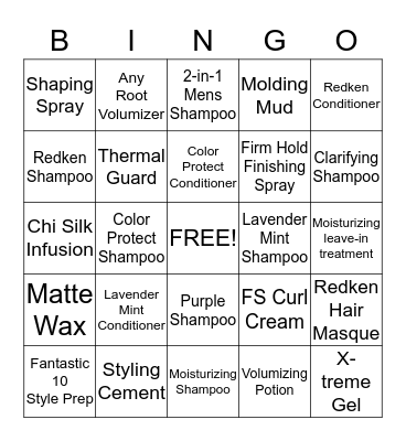 Product Sales Bingo  Bingo Card