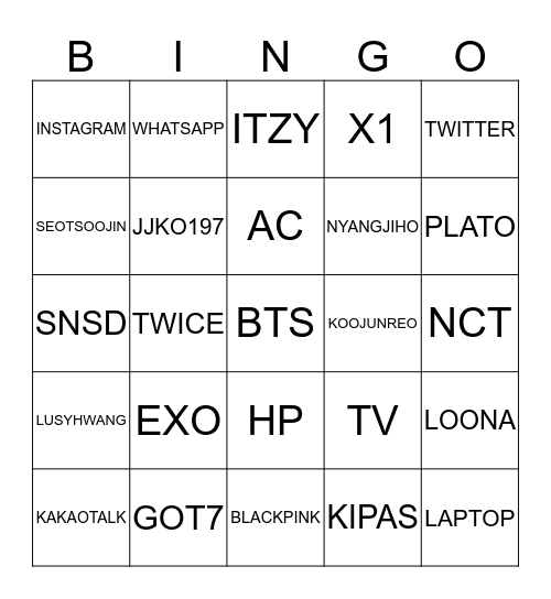 BEEMO GAMON!!!! Bingo Card