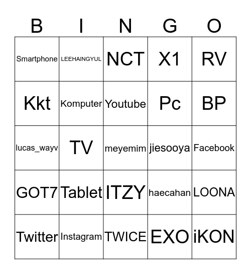 The Cockroaches Assemble Bingo Card