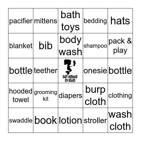 BABY SHOWER BINGO Card