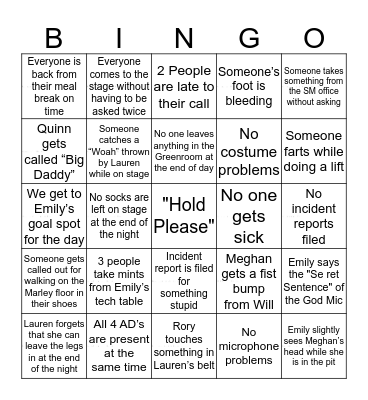 TECH BINGO BABY Bingo Card