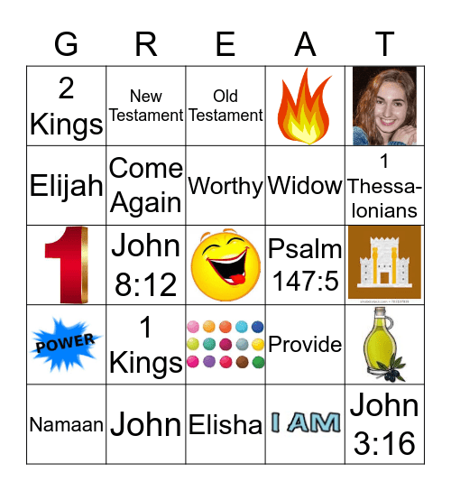God is Great Bingo Card