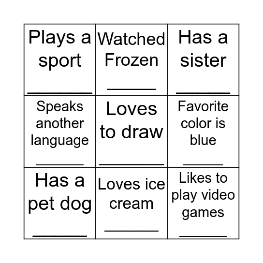 Bingo Card