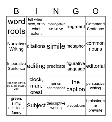 Bingo Card