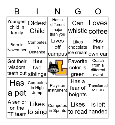 Rambler Bingo! Bingo Card
