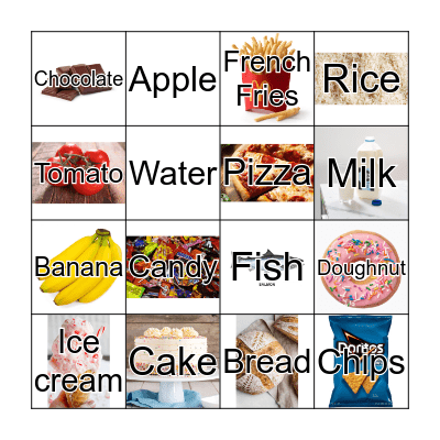 Healthy/Unhealthy Bingo Card