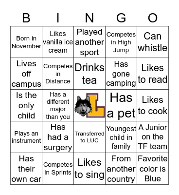 Rambler Bingo! Bingo Card