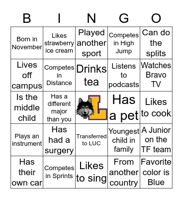 Rambler Bingo! Bingo Card
