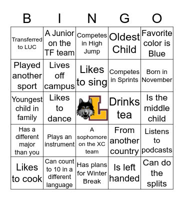 Rambler Bingo! Bingo Card