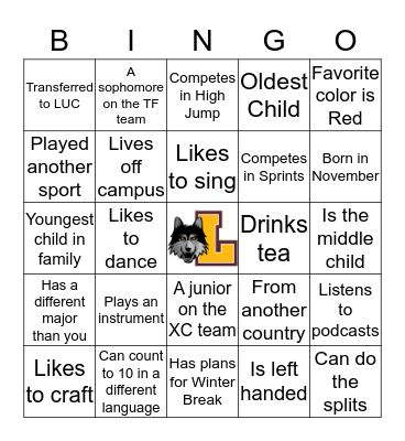 Rambler Bingo! Bingo Card