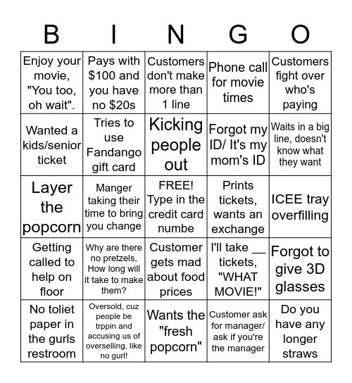 Century Bingo!  Bingo Card