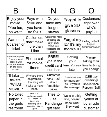Century Bingo!  Bingo Card