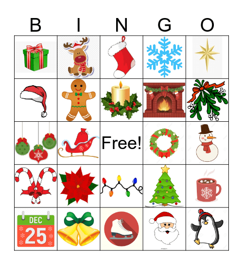 Christmas Party Bingo Card