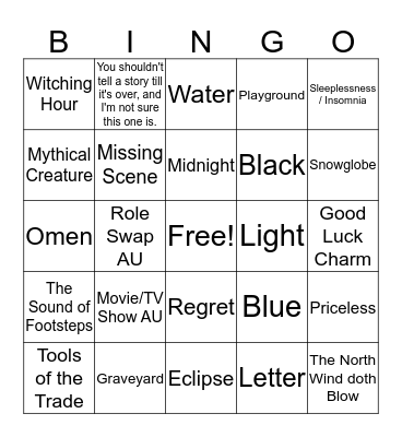 ROTG Bingo Card