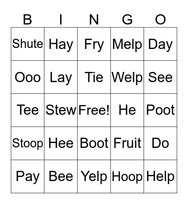 Boop e doop Bingo Card