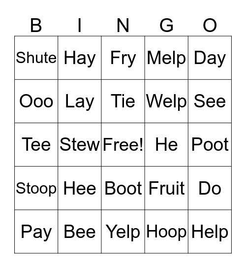 Boop e doop Bingo Card