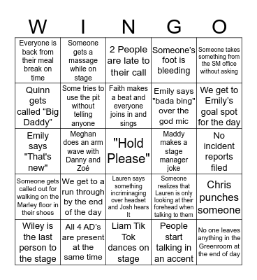 TECH BINGO BABY Bingo Card