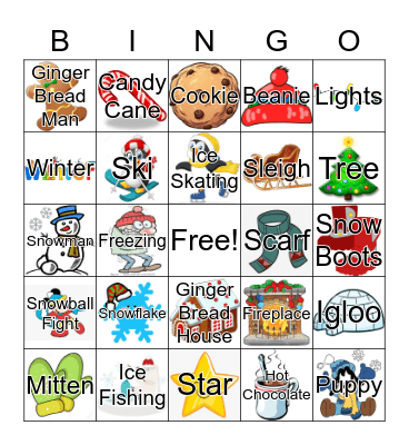 Jamieson Winter Wonderland Social Bingo Card