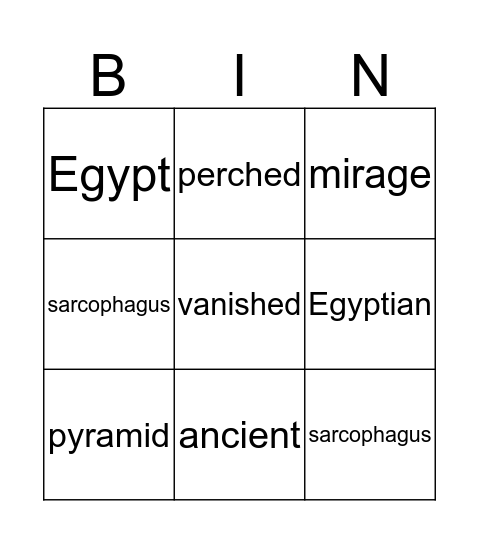 Mummies in the Morning Bingo Card