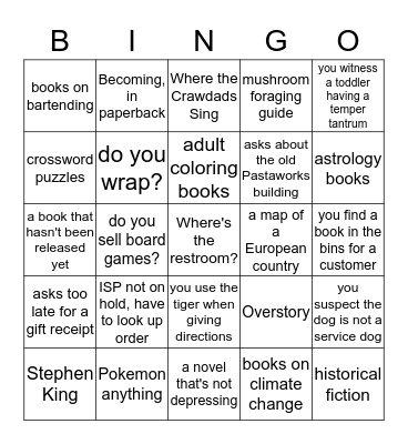 Hawthorne Holiday  Bingo Card