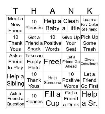 Thanksgiving Bingo- Thankfulness Challenge Bingo Card