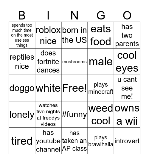 aaron in a nutshell Bingo Card