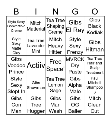 Product Bingo Card