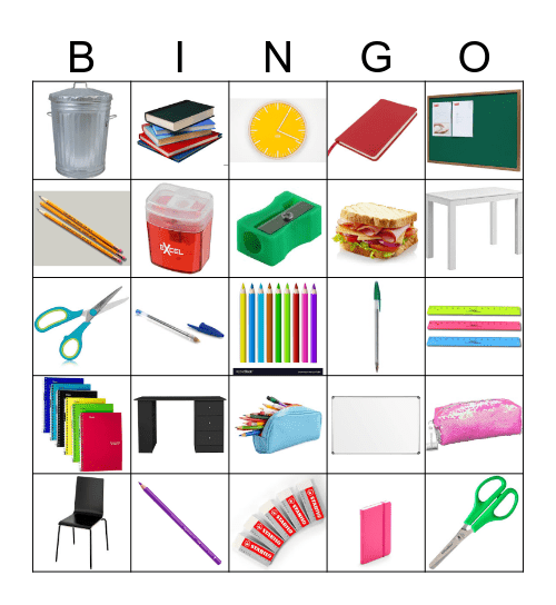 school things Bingo Card