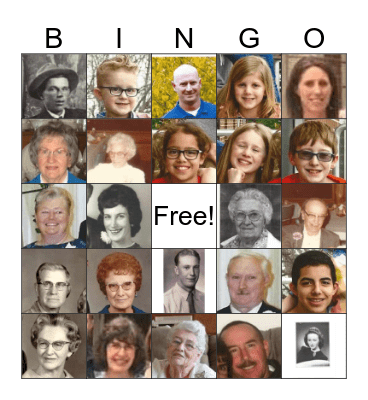MY FAMILY Bingo Card