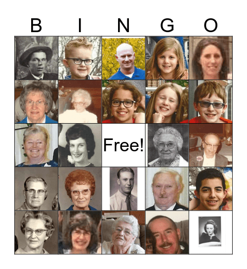 MY FAMILY Bingo Card