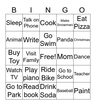 I like (n-S/v-ING) Battle Ship Bingo Card
