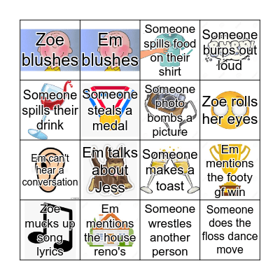 Hen's Party Bingo  Bingo Card