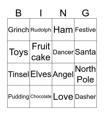 Christmas Bingo Card