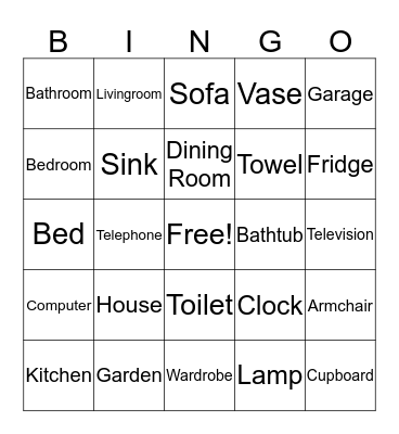 In the House Bingo Card