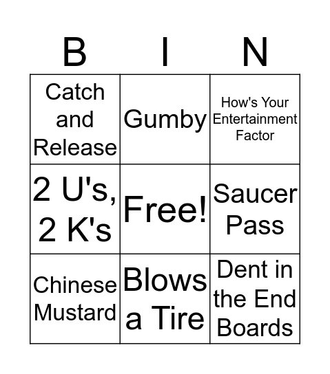 Jack Edwards Bruins Broadcast Expressions Bingo Card