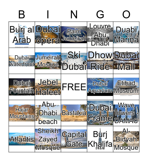 UAE's NATIONAL DAY  Bingo Card