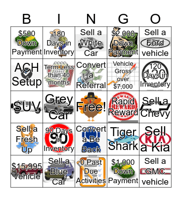 Thanksgiving Bingo Card