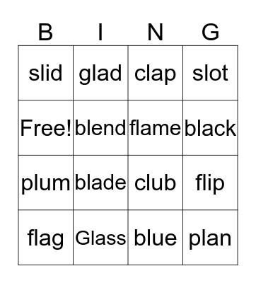 Blends  Bingo Card