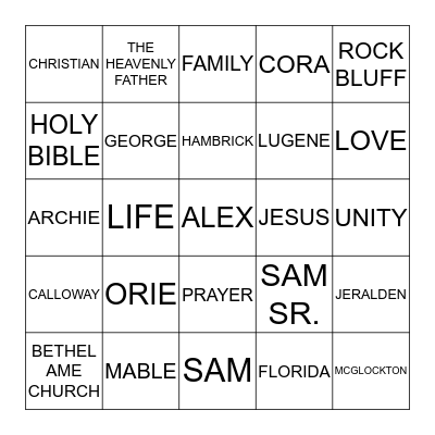 2014 POW WOW  BINGO Card