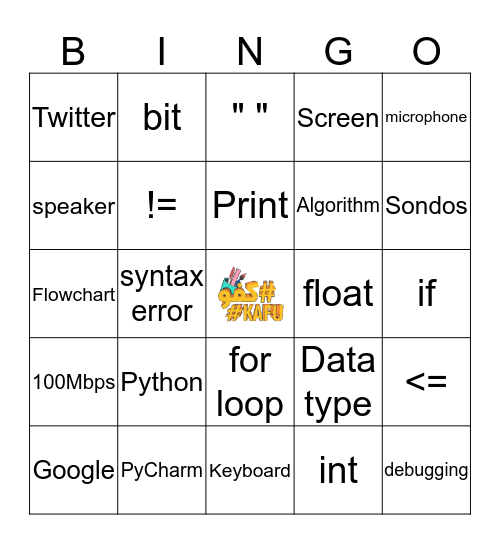 Python Bingo Card