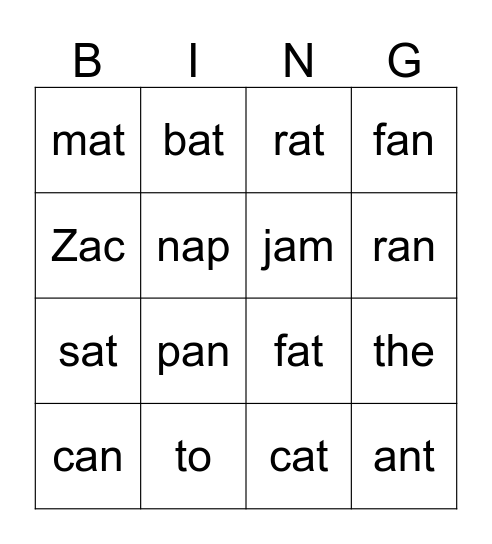 My Bingo Card