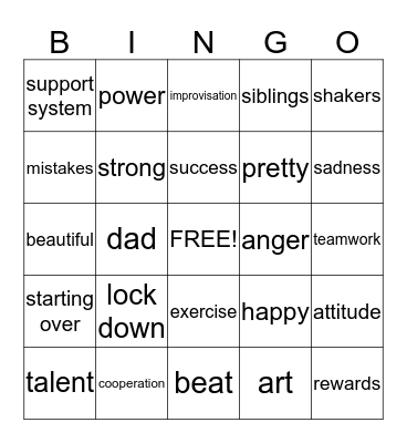 POWER BINGO Card
