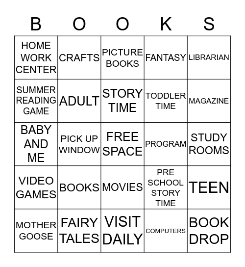 BOOK BINGO Card