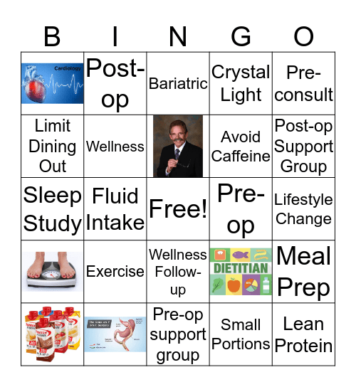 Bariatric Bingo Card